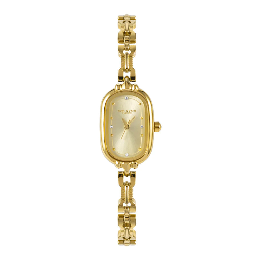 Retro Oval Gold Quartz Watch - My Store