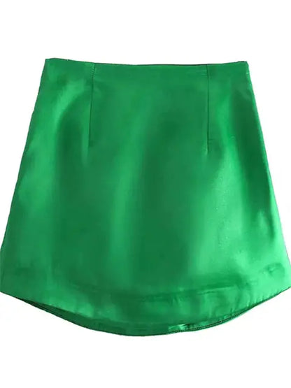 Satin Short Skirt - My Store