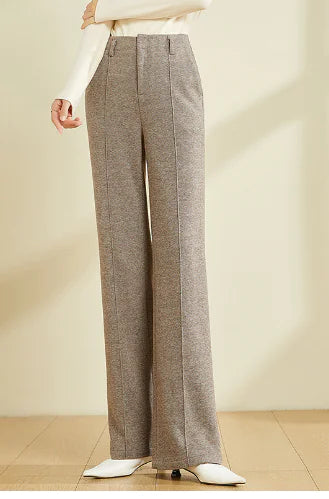 High-Waisted Casual Wide-Leg Trousers for Women - My Store