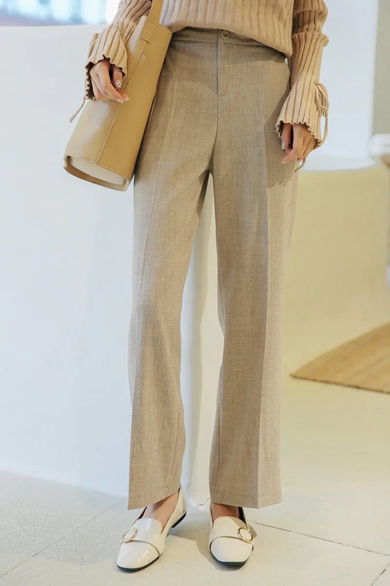 High-Waisted Casual Wide-Leg Trousers for Women - My Store