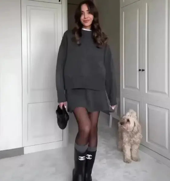 Knitwear Skirt Outfit - My Store