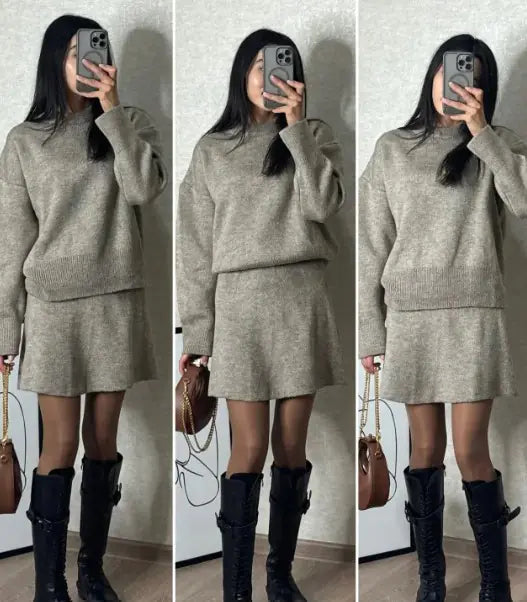 Knitwear Skirt Outfit - My Store