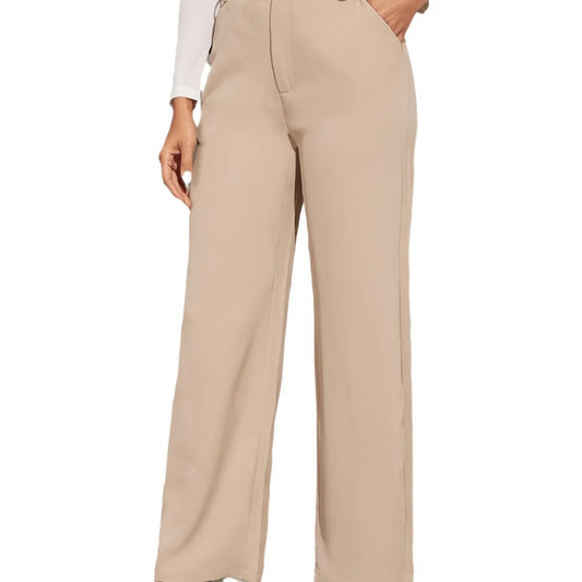 Wide Leg Loose Commuter Trousers - My Store