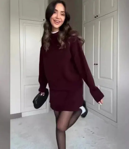 Knitwear Skirt Outfit - My Store
