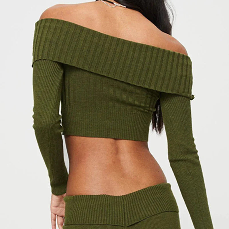 Fold-Over Knit Top - My Store
