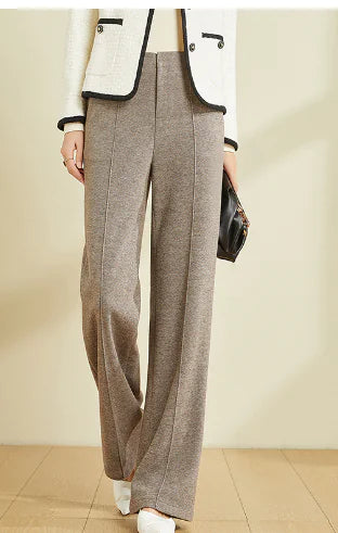 High-Waisted Casual Wide-Leg Trousers for Women - My Store